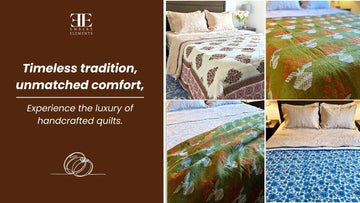 Experience the luxury of handcrafted quilts - timeless tradition and unmatched comfort by Embers Elements