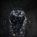 Premium cashmere pashmina shawl with Midnight Meadows design.