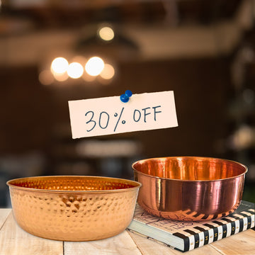 OUTLET DISCOUNTED Copper Pet Water Bowl