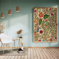 Forest-themed Nakshi Kantha Tussar silk wall hanging decor.