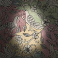 Unique Nakshi Kantha Tussar silk tapestry wall decor.