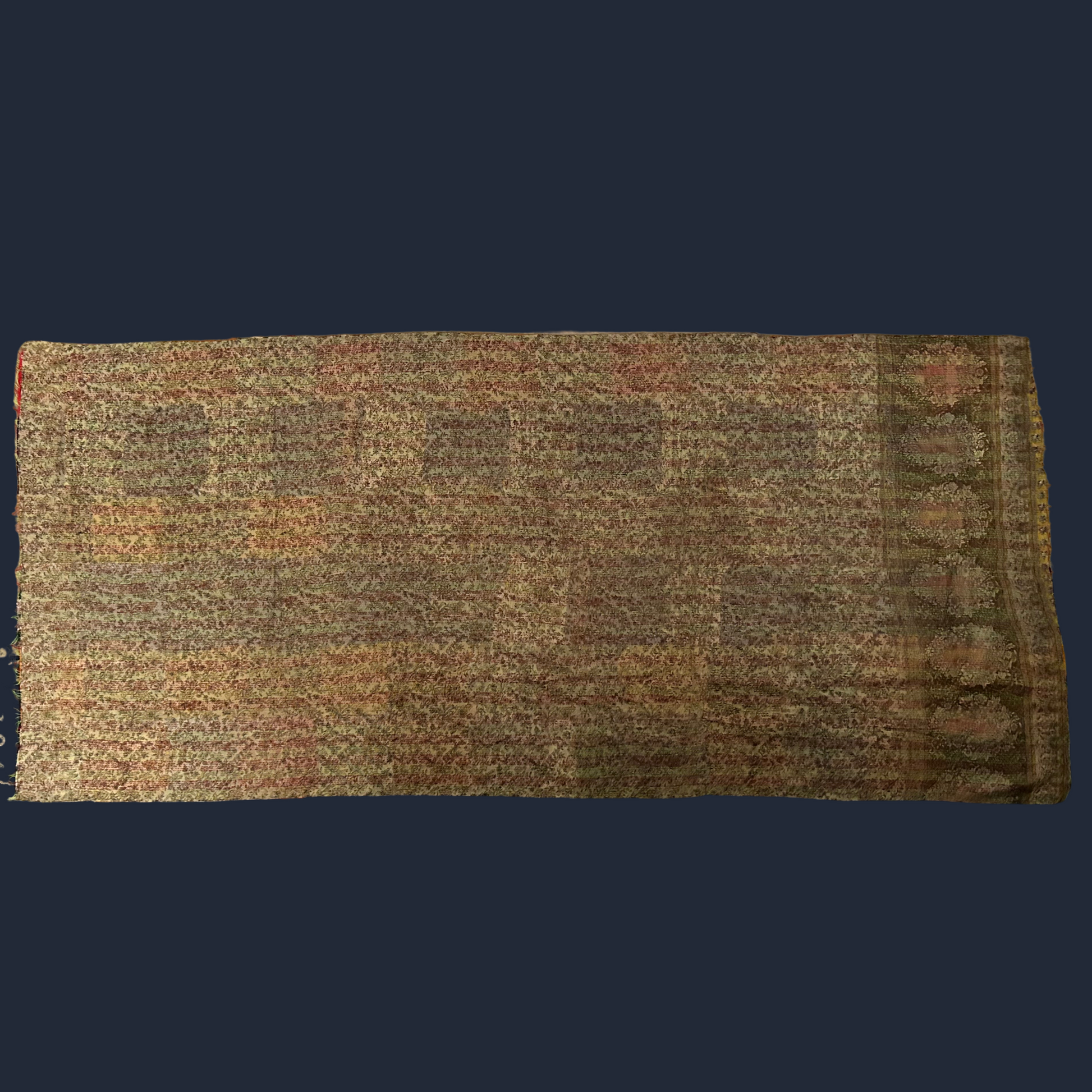 Handcrafted Patchwork 1 Nakshi Kantha silk wall hanging.