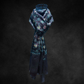 Luxurious Midnight Meadows shawl in handwoven cashmere.