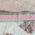 Cozy decorative kantha cotton throw quilt.