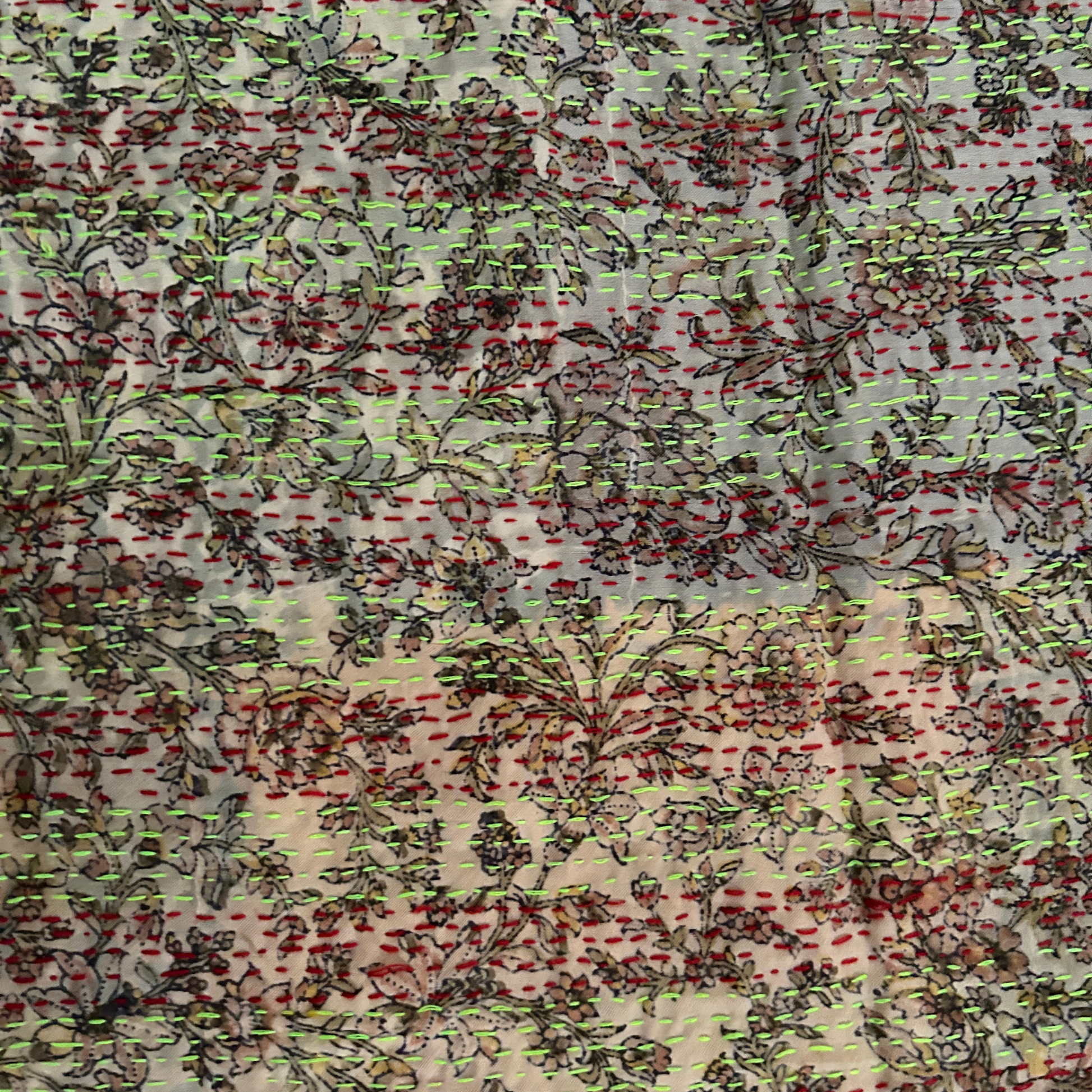 Decorative Nakshi Kantha tapestry wall hanging, Patchwork 1.