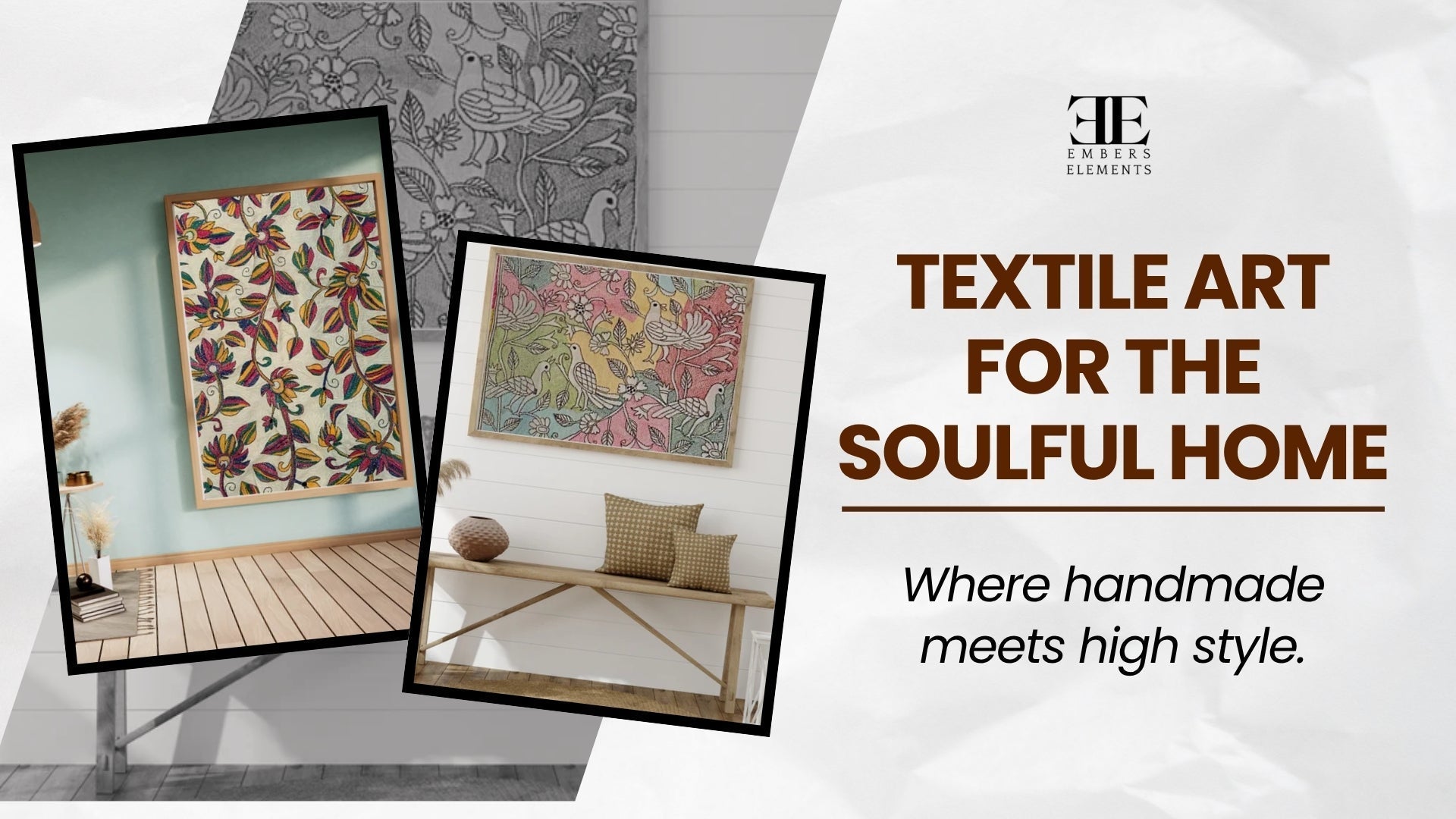 Textile art for the soulful home - where handmade meets high style by Embers Elements