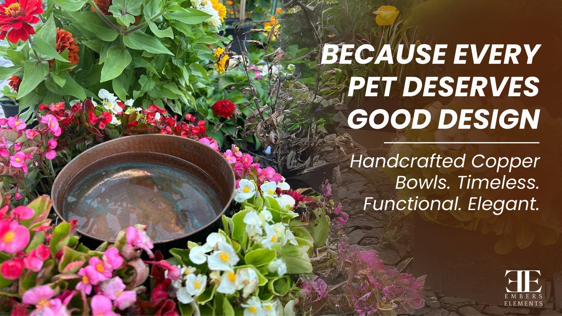 Handcrafted copper pet bowls - timeless, functional, and elegant design for your pet by Embers Elements
