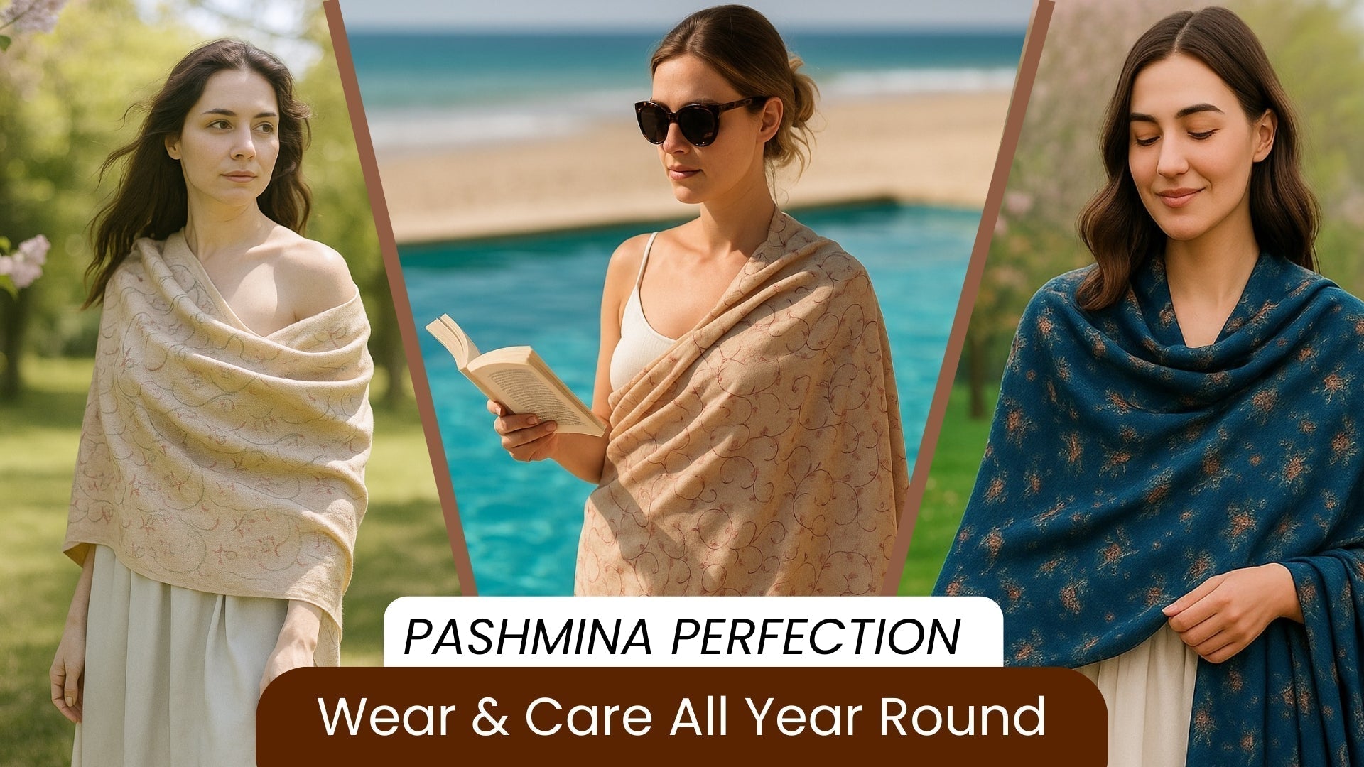 Pashmina perfection - wear and care tips for year-round elegance by Embers Elements