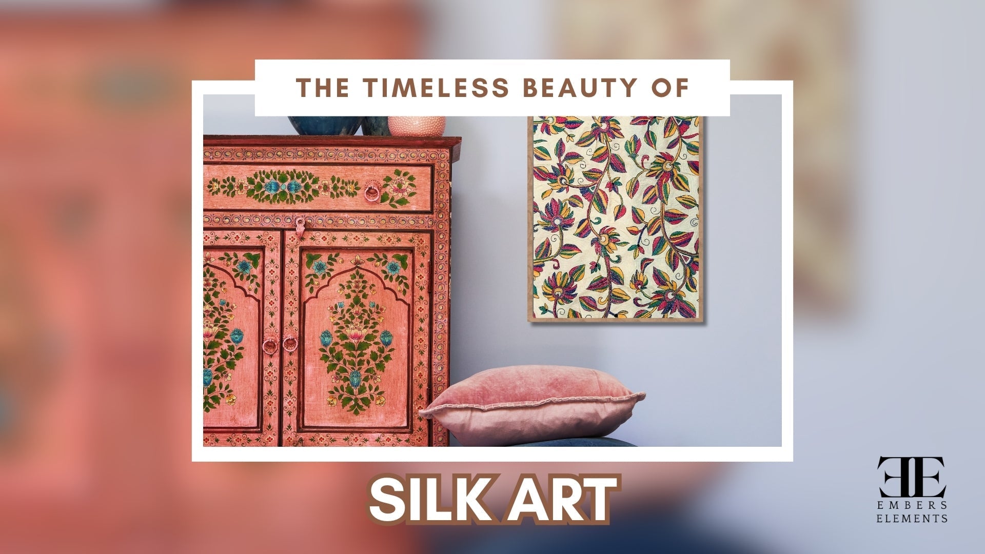 The timeless beauty of silk art wall hangings and decor by Embers Elements
