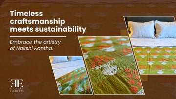 Timeless craftsmanship meets sustainability in Nakshi Kantha embroidery - embrace the artistry by Embers Elements