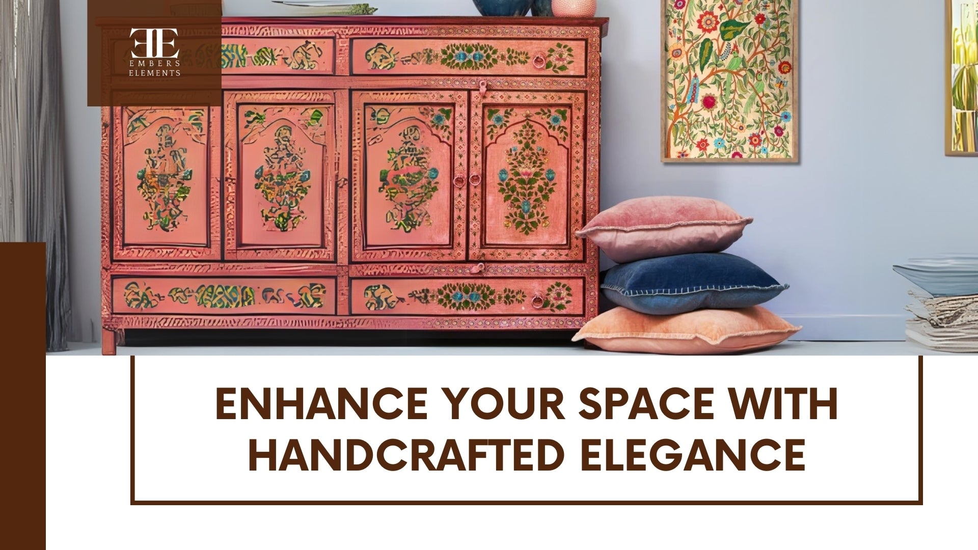 Enhance your space with handcrafted elegance - artisan home decor and luxury textiles by Embers Elements