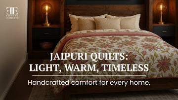 Jaipuri quilts - light, warm, and timeless handcrafted comfort for your home by Embers Elements