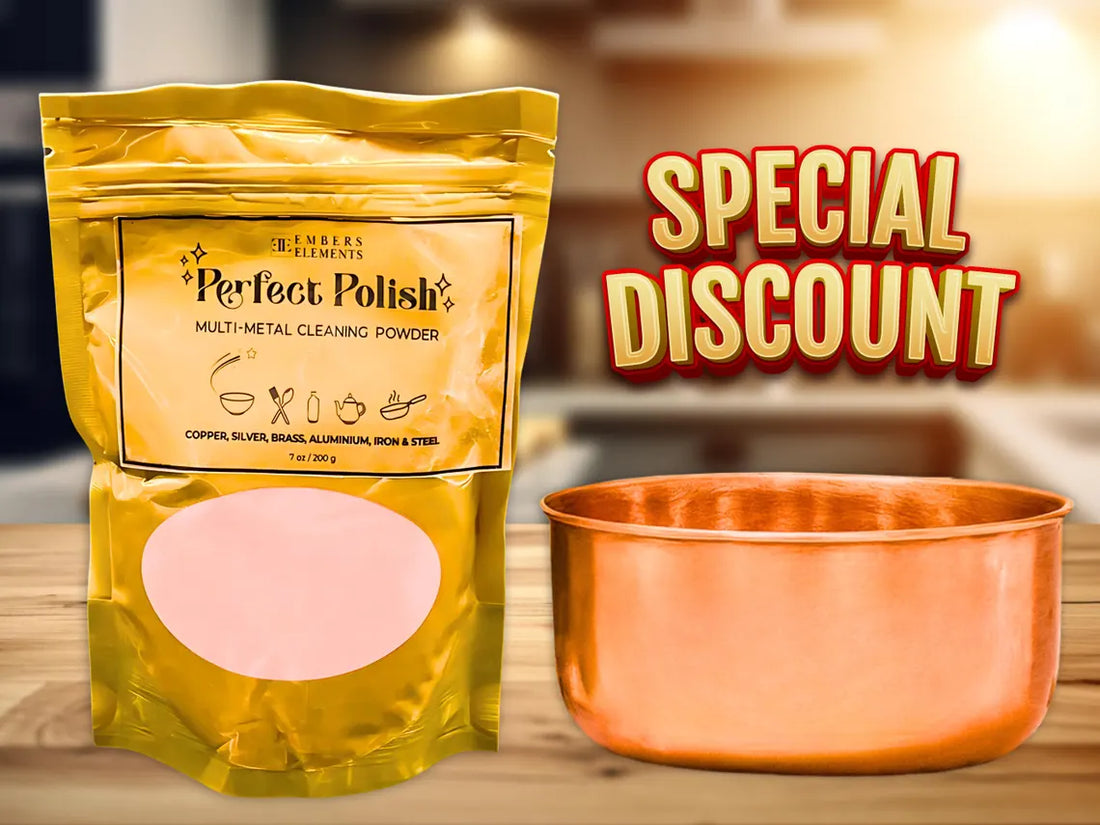 Copper Pet Water Bowl + Perfect Polish – Pure Copper Hand Hammered Bowl With Perfect Polish Pet-Safe Copper, Brass, Silver, Aluminum Cleaner