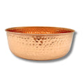 Pet water bowl made of durable copper.