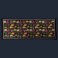 Handcrafted tussar silk tapestry with jungle Nakshi Kantha design.