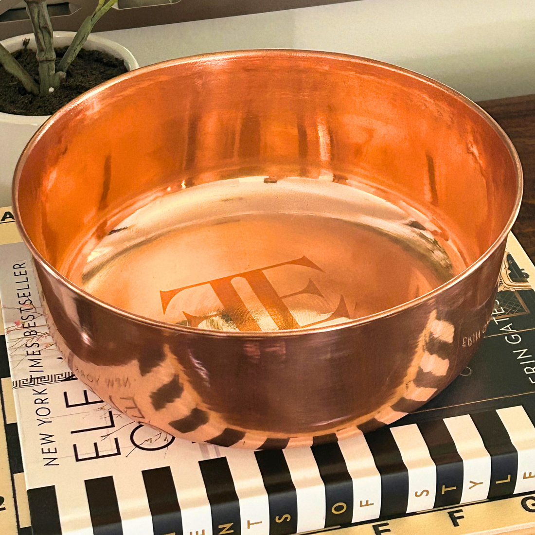 DUNE handcrafted premium copper pet bowls.