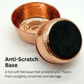 Copper bowl exterior and interior coating explained - uncoated interior for full copper health benefits - Embers Elements