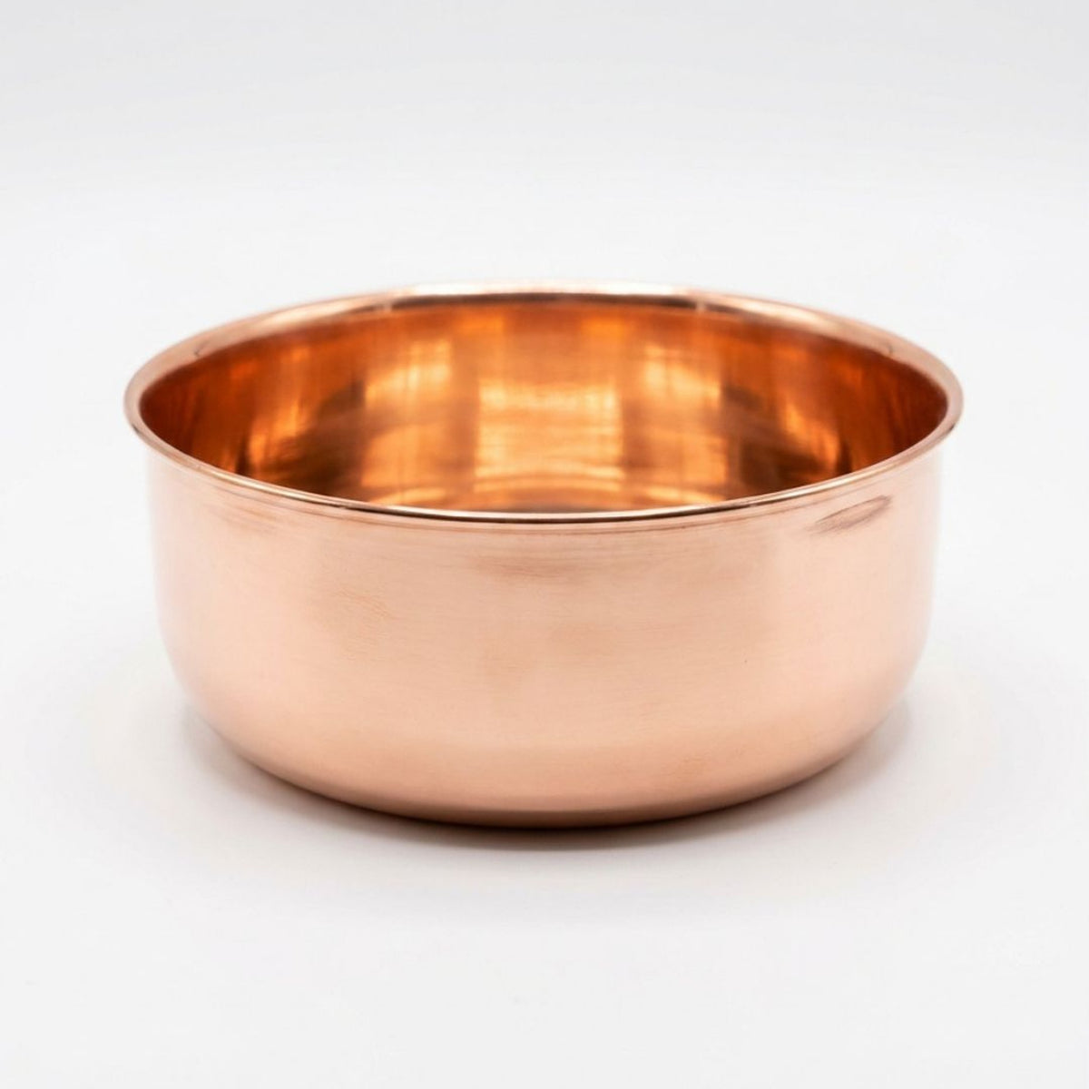 DUNE polished smooth copper pet water bowl, studio product shot