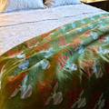 Stylish Kantha throws quilt crafted from soft cotton.