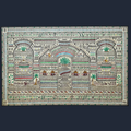 Decorative Tribal Warli wall hanging, handcrafted Pattachitra art.